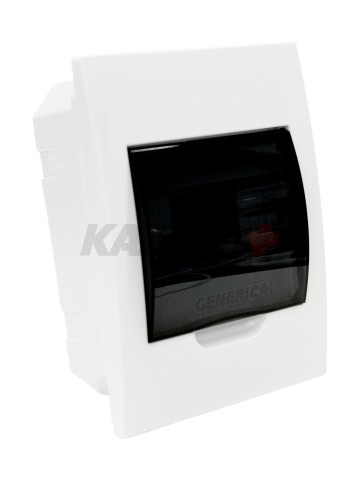 Корпус пластиковый ЩРВ-П-6 черн. прозр. дверь IP41 GENERICA