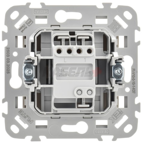 FLITE Выключатель 1-клавишный 10А ВС11-1-0-ФлШ шампань IEK