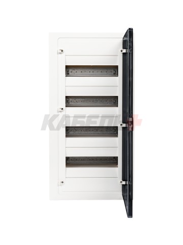 Щит скрытой установки 48 мест, винтовые клеммы, (652х318х72), IP-40 // Hager - Golf (Прозрачная матовая дверь)