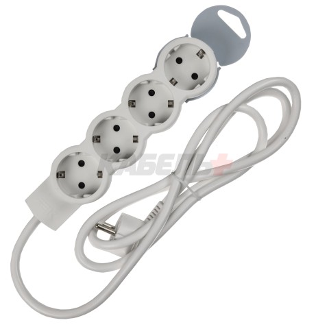STANDARD Удлинитель У04 4 места 2P+PE 1,5м 3х1,5мм2 16А белый IEK