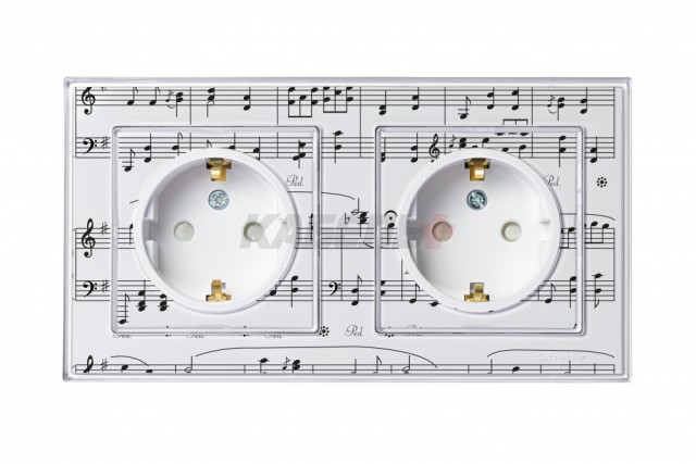 ATLASDESIGN ART РОЗЕТКА с заземлением со шторками, 16А, механизм, БЕЛЫЙ