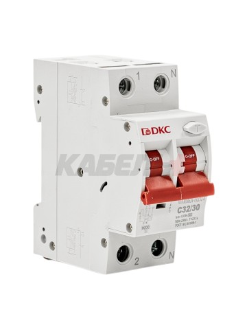 Дифавтомат YON max типа MDR, 1P+N, 30mA, 32A, хар-ка C, 6kA, тип А DKC