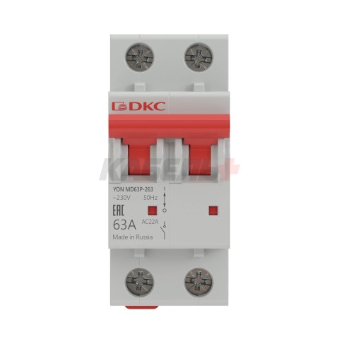 Выкл. нагр. модульный YON MD63P 2P 63А DKC
