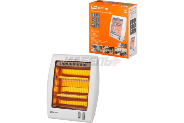 Кварцевый обогреватель КО-1, 800 Вт, рег. мощн. (400/800 Вт), белый, TDM