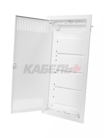 U48ES IT PL, Щит встраиваемый мультимедийный, 4 ряда, металл. дверца со слотами для охлаждения, IP30