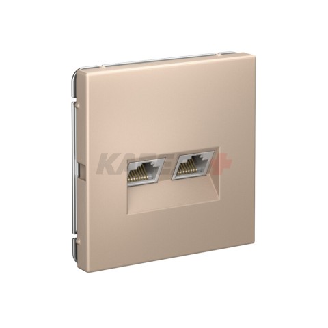 ARTGALLERY РОЗЕТКА двойная компьютерная RJ45+RJ45, кат.6А, механизм, ПЕСОЧНЫЙ