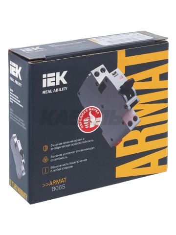 ARMAT Дифавтомат B06S 1P+NP C6 30мА тип A (18мм) IEK