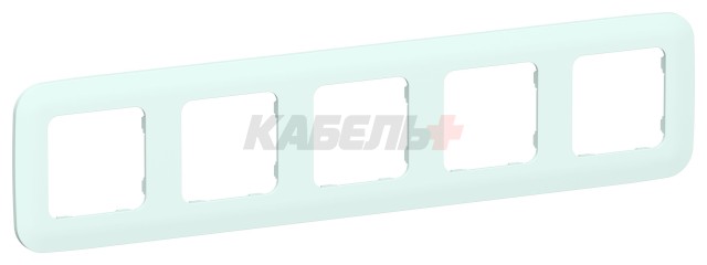 FLITE Рамка 5-местная РУ-5-А-ФлХЛ холодный лед IEK