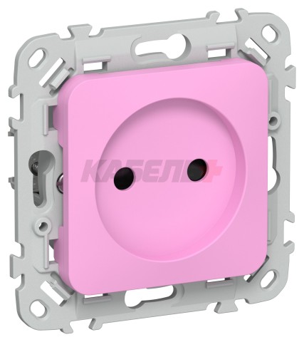 FLITE Розетка без заземления с защитными шторками безвинтовое крепление 10А РСш01-1-ФлПр пурпурный IEK