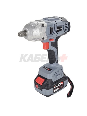 Аккумуляторный гайковерт бесщеточный ударный E0105 ProfiPower DWDTW-20V (Li-ion-1шт, 4.0Ач, 600Нм, З/У, кейс)