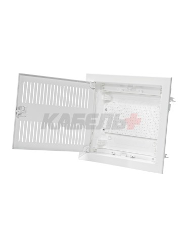 U12ES IT PL, Щит встраиваемый мультимедийный, 1 ряд, металл. дверца со слотами для охлаждения, IP30