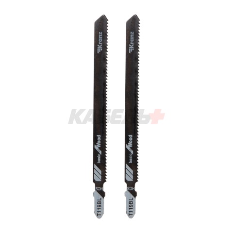 Пилка для электролобзика по дереву T119BL 132 мм 12 зубьев на дюйм 4-100 мм (2 шт./уп.) Kranz