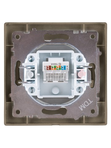 Розетка компьютерная RJ45 бронза "Лама" TDM