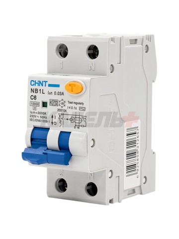 Дифавтомат NB1L 1P+N С6 30mA тип AС 10kA (36mm) (R)