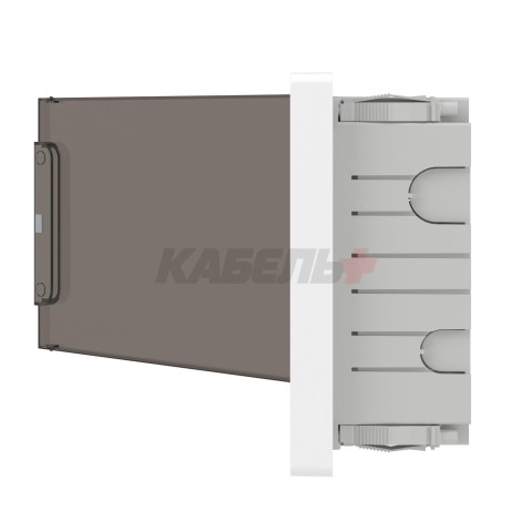 Щиток 12 мод встраиваемый для полых стен FRAME, белый, с тонированной дверцей, с 2 шинами PEN на 6 и 8 отв. DKC