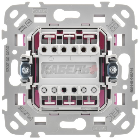 FLITE Выключатель 2-клавишный 10А ВС12-1-0-ФлПр пурпурный IEK