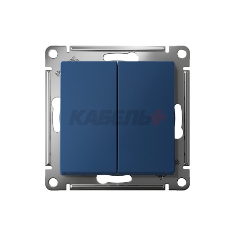 ATLASDESIGN 2-клавишный ВЫКЛЮЧАТЕЛЬ, сх.5, 10АХ, механизм, АКВАМАРИН