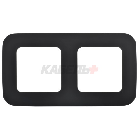 FLITE Рамка 2-местная РУ-2-А-ФлЧ черный IEK