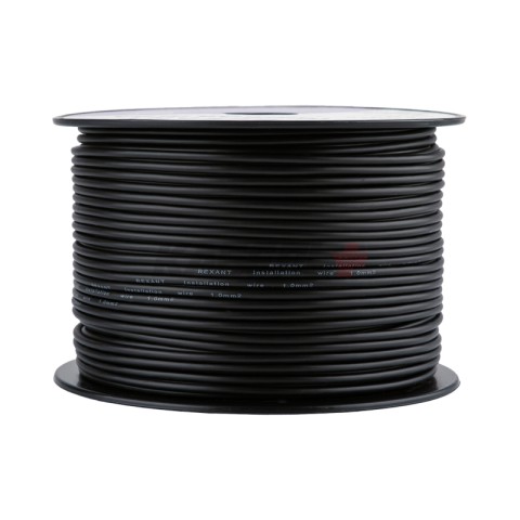 Провод ПГВА 1х1,00мм², черный, бухта 100м REXANT