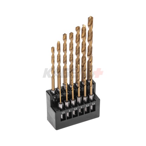 Набор сверл по металлу, 1,5-6,5мм (через 0,5мм, 3,2мм, 4,8мм), HSS, ТИТАН, шестигранный хвостовик, 1