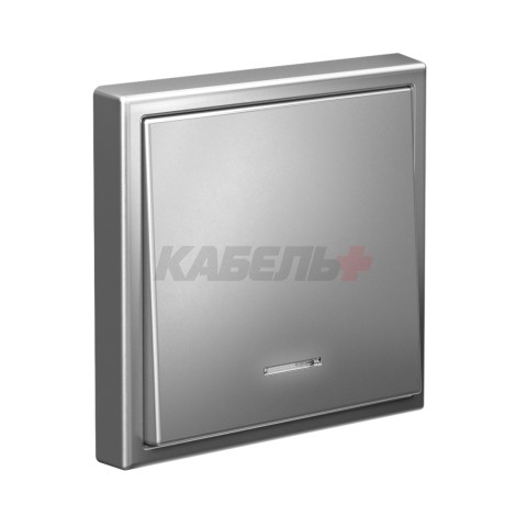 ARTGALLERY 1-клавишный ВЫКЛЮЧАТЕЛЬ с подсветкой, 10АХ, механизм, быстрозажим. клем., СТАЛЬ