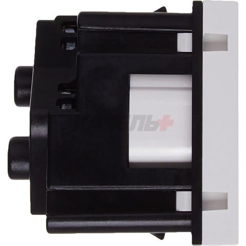 Розетка 45град с заземляющим контактом без защитной шторки и винтовым зажимом (2 модуля) белая