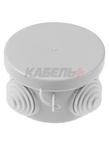 Распаячная коробка ОП D65х40мм, крышка, IP54, 4вх. инд. штрихкод TDM