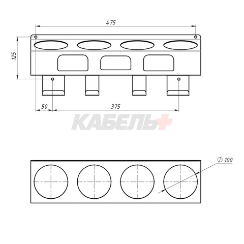 Держатель-органайзер для покрасочных работ, настенный, черный REXANT