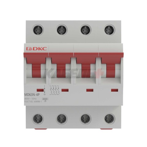 Автоматический выключатель YON max типа MD63N, 6кА, 4 полюса, хар-ка C, 6А DKC