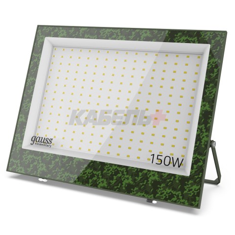 Прожектор светодиодный Gauss Elementary 150W 13500lm IP65 6500К ХАКИ