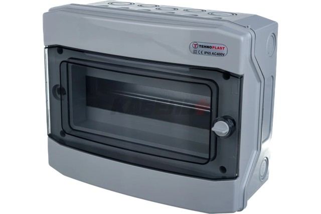 N12-D, Щит навесной, 1 ряд, 12 мод., прозрач. дверца, IP65