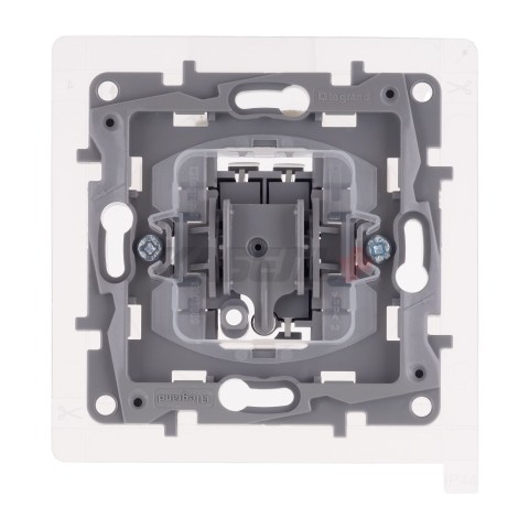 ETIKA Переключатель 1-клавишный схема 6 10АХ IP44 безвинтовые зажимы слоновая кость