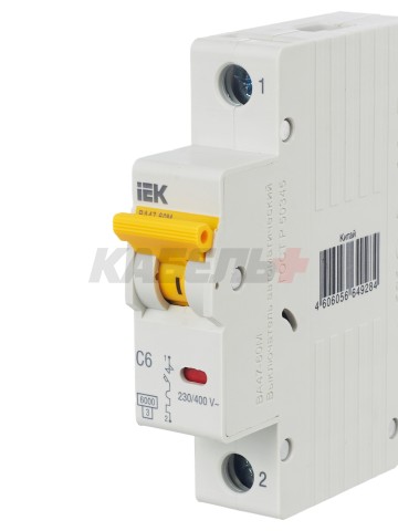 KARAT Автоматический выключатель ВА47-60M 1P C 6А 6кА IEK