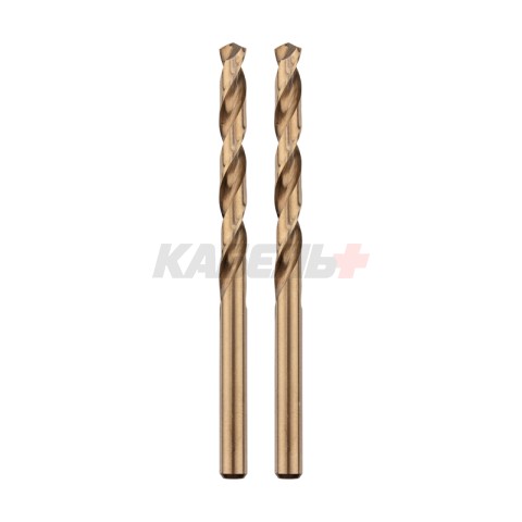 Сверло по металлу 3,2х65х36мм «Кобальт» (сталь HSS-Co 5% M35 P6M5K5) DIN 338, 2 шт. в блистере KRANZ