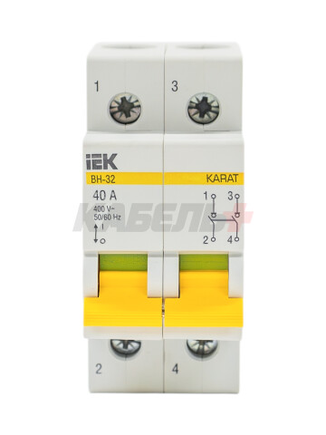KARAT Выключатель нагрузки (мини-рубильник) ВН-32 2P 40А IEK