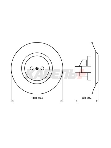 Розетка скрытой установки фарфоровая 2П+З 16А 250В сл. кость «Болонь» TDM