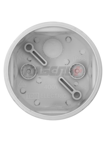 Распаячная коробка, двухкомпонентная, ОП D70х50 мм, IP66, 4 вх., серая, инд. штрихкод TDM