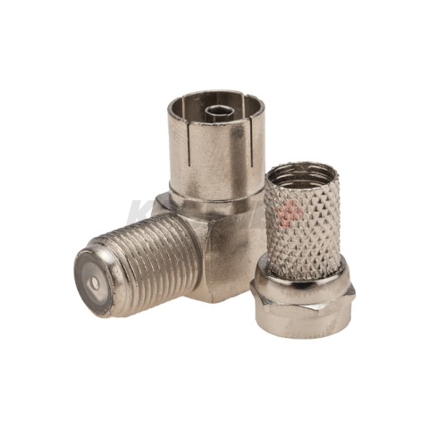 Переходник угловой гнездо F – гнездо TV PROconnect