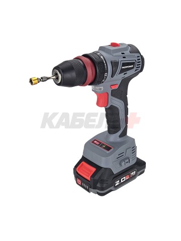 Аккумуляторный бесщеточный шуруповерт MKBL-18BM (Li-ion-2шт, 18В-2.0Ач, съемный патрон, З/У, 0,8-10мм, кейс)