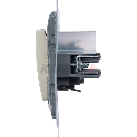 ETIKA Переключатель 1-клавишный схема 6 10АХ IP44 безвинтовые зажимы слоновая кость