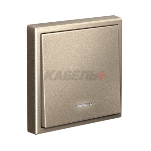 ARTGALLERY 1-клавишный ВЫКЛЮЧАТЕЛЬ с подсветкой, сх.1а, 10АХ, механизм, ШАМПАНЬ