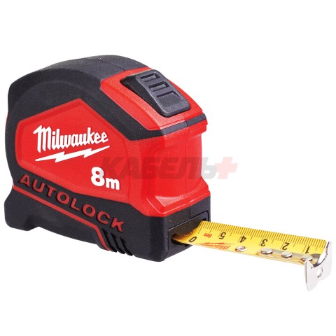 Рулетка 8 м / 25 мм Autolock, MILWAUKEE