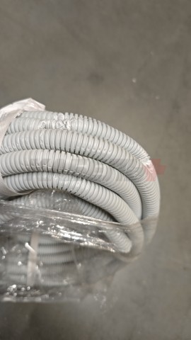 Труба гофрированная ПВХ легкая 350 Н серая с/з d16 мм (10м/уп) Промрукав