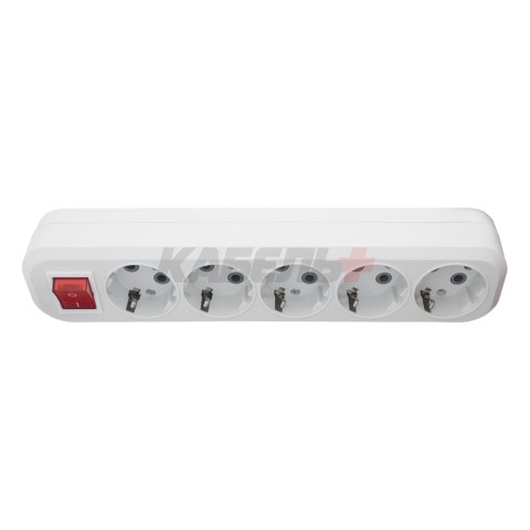 Розеточная колодка GSB-16-5-G-S-IP20 Classic, 16А, 5 мест, c/з, c/в, IP20, 1/50