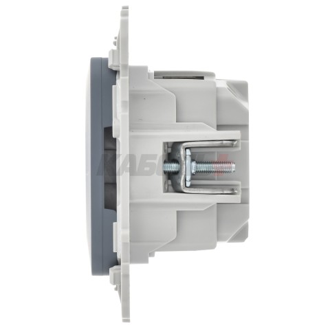 FLITE Розетка с заземлением с защитными шторками безвинтовое крепление 16А РСш11-1-ФлМ маренго IEK