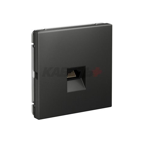 ARTGALLERY РОЗЕТКА компьютерная RJ45, кат. 6A, механизм, БАЗАЛЬТ