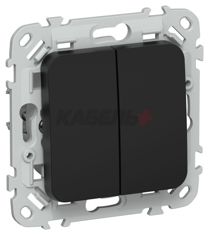 FLITE Выключатель жалюзи 10А ВЖ52-2-0-ФлЧ черный IEK