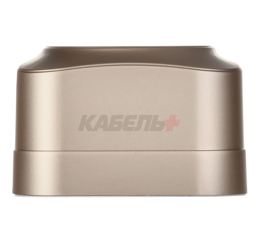 GLORY Розетка 2-местная для открытой установки с заземлением с защитными шторками 16А РСш22-3-ХШм шампань матовый IEK