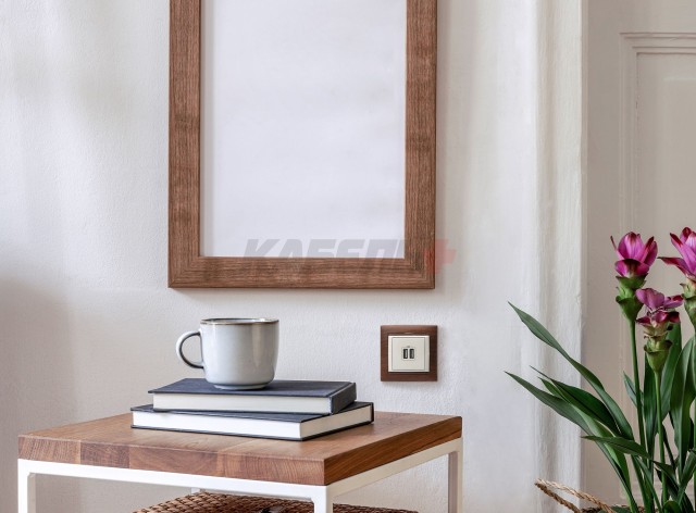 VALENA Розетка USB A+A 15Вт слоновая кость