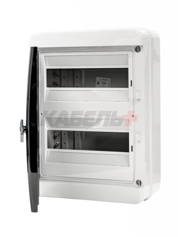 TEKFOR Корпус пластиковый КМПн-24 IP65 черная прозрачная дверь IEK